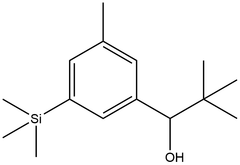 2,2-dimethyl-1-(3-methyl-5-(trimethylsilyl)phenyl)propan-1-ol Structure