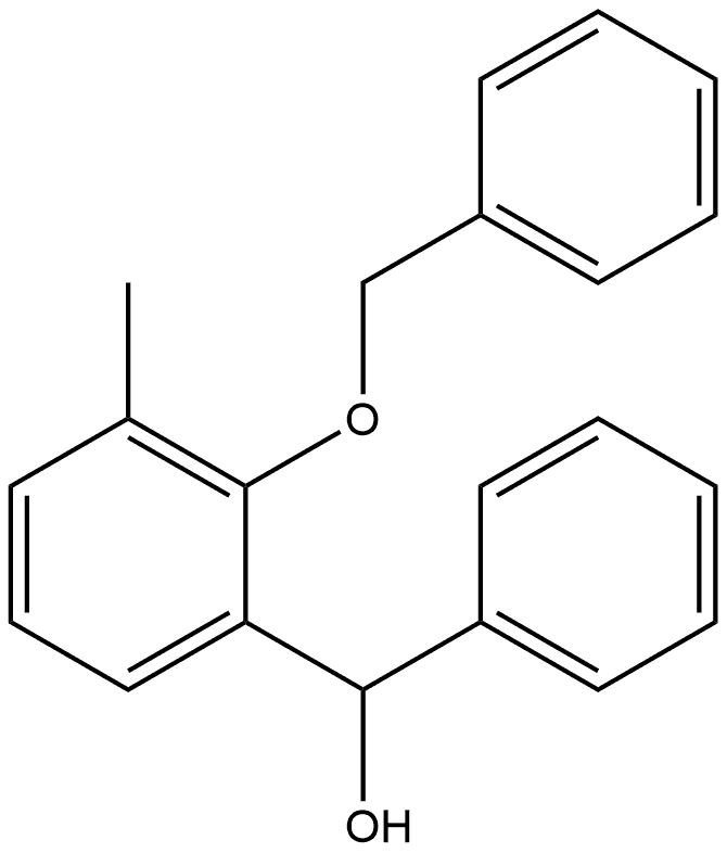 (2-(benzyloxy)-3-methylphenyl)(phenyl)methanol 结构式