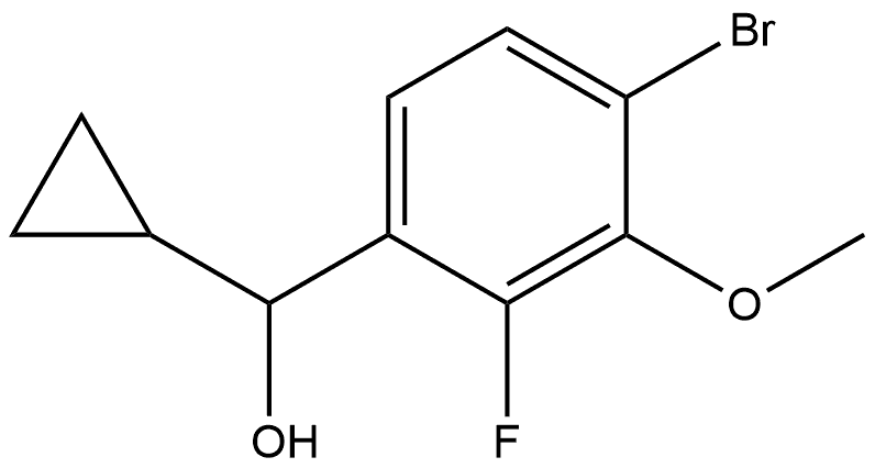 (4-bromo-2-fluoro-3-methoxyphenyl)(cyclopropyl)methanol Structure