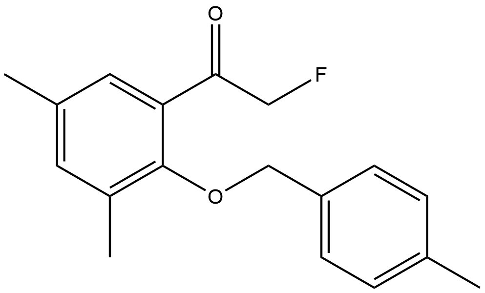 1-(3,5-dimethyl-2-((4-methylbenzyl)oxy)phenyl)-2-fluoroethanone Structure