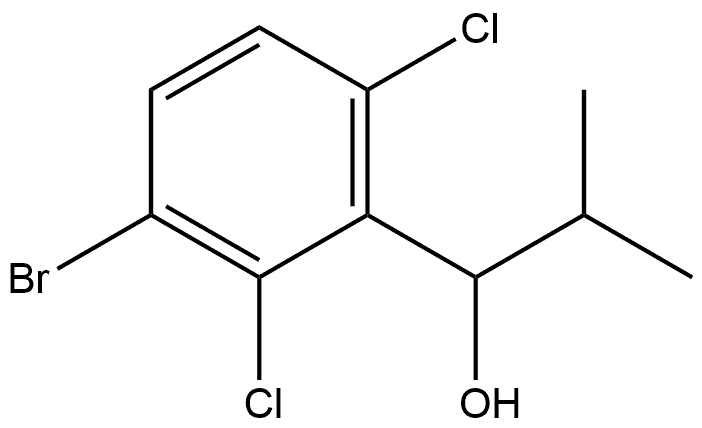 1-(3-bromo-2,6-dichlorophenyl)-2-methylpropan-1-ol 结构式