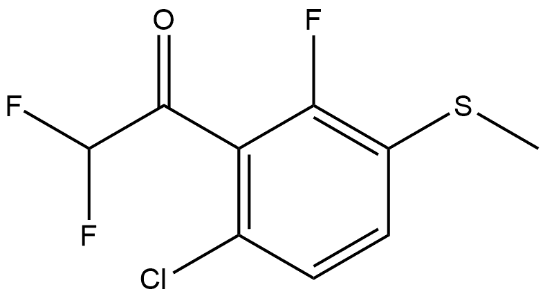 1-(6-chloro-2-fluoro-3-(methylthio)phenyl)-2,2-difluoroethanone 结构式