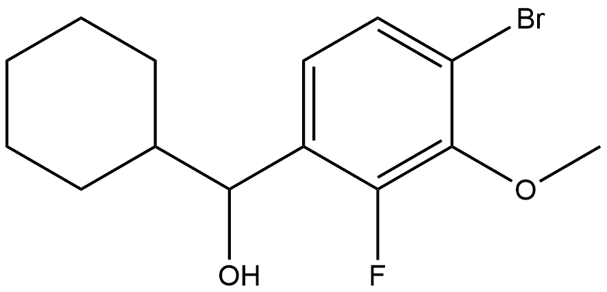 (4-bromo-2-fluoro-3-methoxyphenyl)(cyclohexyl)methanol Structure