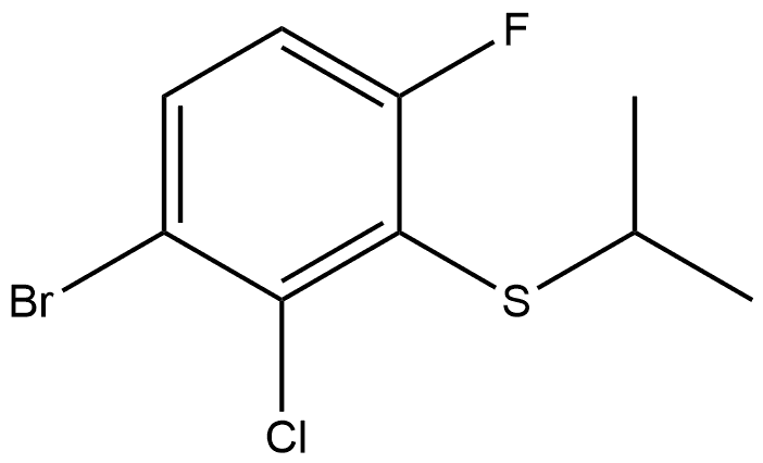 (3-bromo-2-chloro-6-fluorophenyl)(isopropyl)sulfane Structure