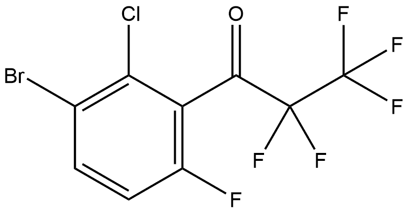 1-(3-bromo-2-chloro-6-fluorophenyl)-2,2,3,3,3-pentafluoropropan-1-one 结构式