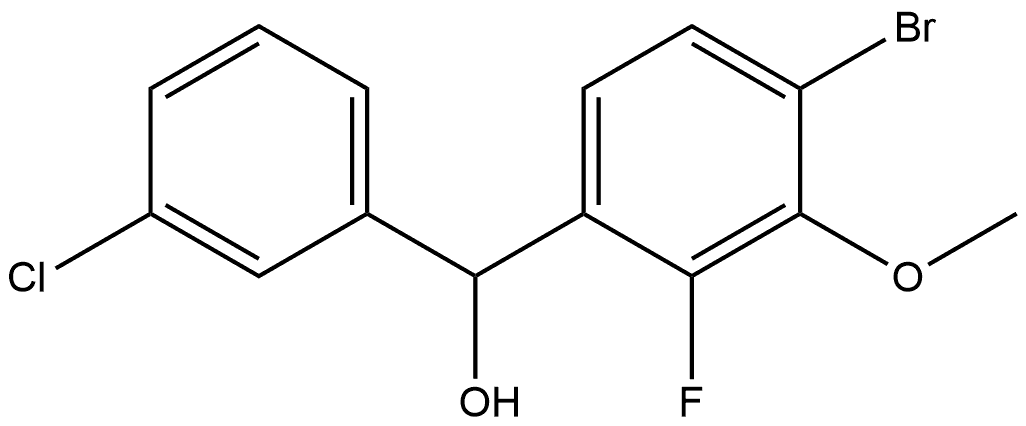 (4-bromo-2-fluoro-3-methoxyphenyl)(3-chlorophenyl)methanol 结构式