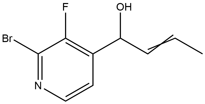 (E)-1-(2-bromo-3-fluoropyridin-4-yl)but-2-en-1-ol 结构式