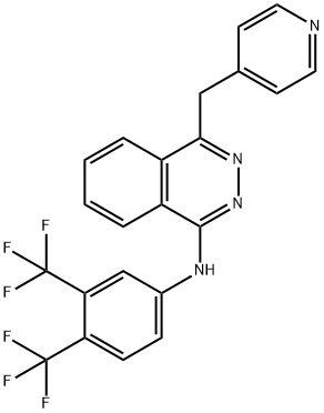 1-Phthalazinamine, N-[3,4-bis(trifluoromethyl)phenyl]-4-(4-pyridinylmethyl)- Structure
