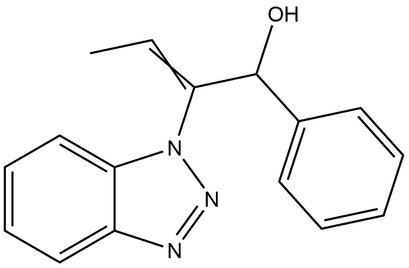(2E)-2-(1H-1,2,3-Benzotriazol-1-yl)-1-phenylbut-2-en-1-ol 结构式