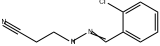 Propanenitrile, 3-[2-[(2-chlorophenyl)methylene]hydrazinyl]- Structure