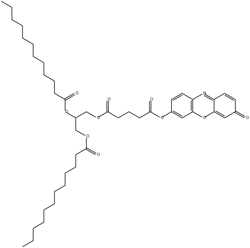 Pentanedioic acid, 1-[2,3-bis[(1-oxododecyl)oxy]propyl] 5-(3-oxo-3H-phenoxazin-7-yl) ester|