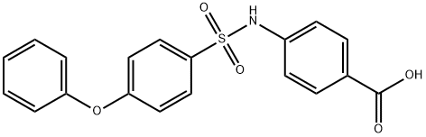 4-([(4-PHENOXYPHENYL)SULFONYL]AMINO)BENZOIC ACID Structure