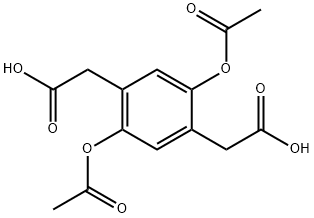 1,4-Benzenediacetic acid, 2,5-bis(acetyloxy)- Struktur