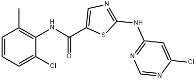 5-Thiazolecarboxamide, N-(2-chloro-6-methylphenyl)-2-[(6-chloro-4-pyrimidinyl)amino]- Structure