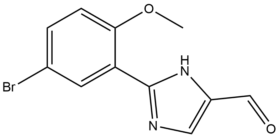 2-(5-溴-2-甲氧基苯基)-1H-咪唑-5-甲醛,303111-40-2,结构式