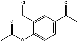 Ethanone, 1-[4-(acetyloxy)-3-(chloromethyl)phenyl]- Struktur