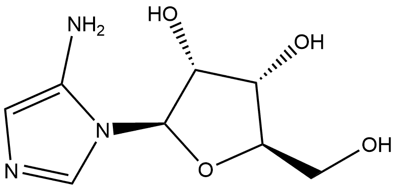 1-β-D-Ribofuranosyl-1H-imidazol-5-amine 结构式