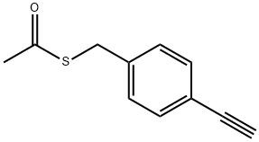 Ethanethioic acid, S-[(4-ethynylphenyl)methyl] ester Structure