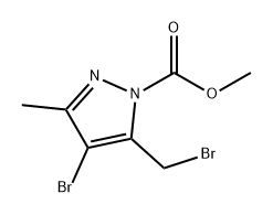 1H-Pyrazole-1-carboxylic acid, 4-bromo-5-(bromomethyl)-3-methyl-, methyl ester