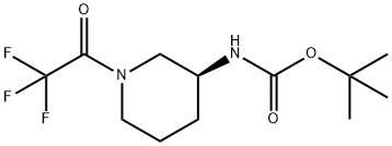 Carbamic acid, [(3S)-1-(trifluoroacetyl)-3-piperidinyl]-, 1,1-dimethylethyl ester (9CI) Struktur