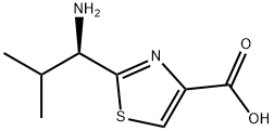 4-Thiazolecarboxylic acid, 2-[(1R)-1-amino-2-methylpropyl]- Structure
