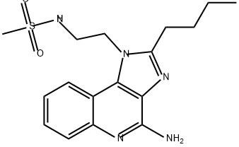 N-[2-(4-氨基-2-丁基咪唑并[4,5-C]喹啉-1-基)乙基]甲烷磺酰胺, 313356-36-4, 结构式
