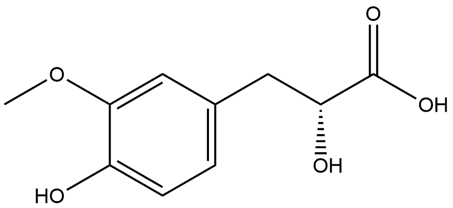 Benzenepropanoic acid, α,4-dihydroxy-3-methoxy-, (αR)- 结构式