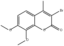 2H-1-Benzopyran-2-one, 3-bromo-7,8-dimethoxy-4-methyl- 化学構造式