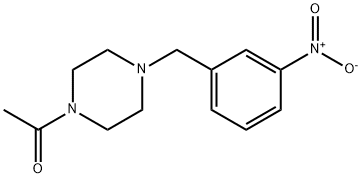 Ethanone, 1-[4-[(3-nitrophenyl)methyl]-1-piperazinyl]- Struktur