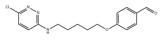 Benzaldehyde, 4-[[5-[(6-chloro-3-pyridazinyl)amino]pentyl]oxy]- Struktur
