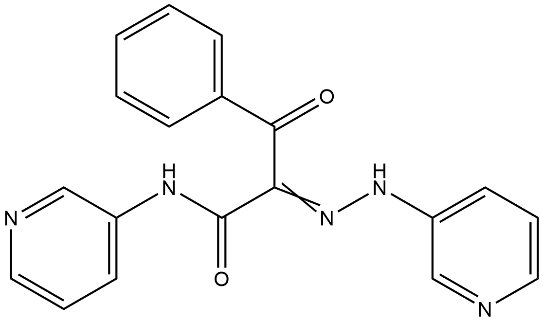 3-Oxo-3-phenyl-n-(pyridin-3-yl)-2-[2-(pyridin-3-yl)hydrazin-1-ylidene]propanamide 结构式