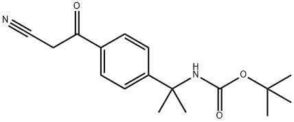 Carbamic acid, N-[1-[4-(2-cyanoacetyl)phenyl]-1-methylethyl]-, 1,1-dimethylethyl ester 结构式