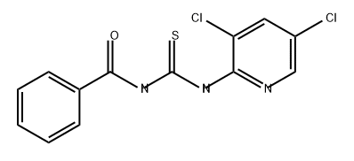 Benzamide, N-[[(3,5-dichloro-2-pyridinyl)amino]thioxomethyl]- Structure