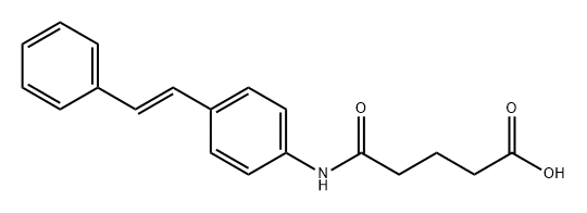 Pentanoic acid, 5-oxo-5-[[4-[(1E)-2-phenylethenyl]phenyl]amino]- Structure