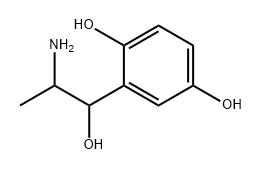 1,4-Benzenediol, 2-(2-amino-1-hydroxypropyl)- Structure