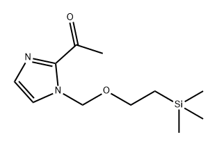 Ethanone, 1-[1-[[2-(trimethylsilyl)ethoxy]methyl]-1H-imidazol-2-yl]- Structure