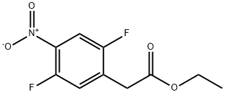 Benzeneacetic acid, 2,5-difluoro-4-nitro-, ethyl ester Struktur