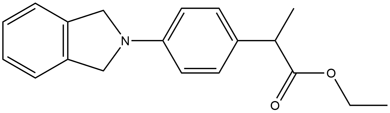 Benzeneacetic acid, 4-(1,3-dihydro-2H-isoindol-2-yl)-α-methyl-, ethyl ester Structure