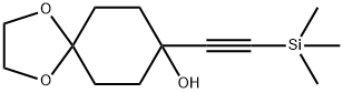 1,4-Dioxaspiro[4.5]decan-8-ol, 8-[2-(trimethylsilyl)ethynyl]-,320342-34-5,结构式