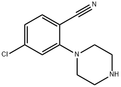 4-chloro-2-(piperazin-1-yl)benzonitrile 结构式