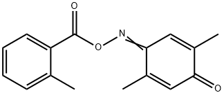 2,5-Cyclohexadiene-1,4-dione, 2,5-dimethyl-, 1-[O-(2-methylbenzoyl)oxime] Struktur