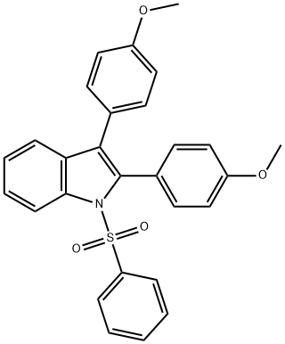 1H-Indole, 2,3-bis(4-methoxyphenyl)-1-(phenylsulfonyl)- Structure