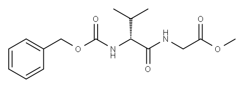 Glycine, N-[(phenylmethoxy)carbonyl]-D-valyl-, methyl ester Structure