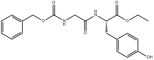 N-(ベンジルオキシカルボニル)-Gly-L-Tyr-OEt 化学構造式