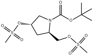 1-Pyrrolidinecarboxylic acid, 4-[(methylsulfonyl)oxy]-2-[[(methylsulfonyl)oxy]methyl]-, 1,1-dimethylethyl ester, (2R,4S)-