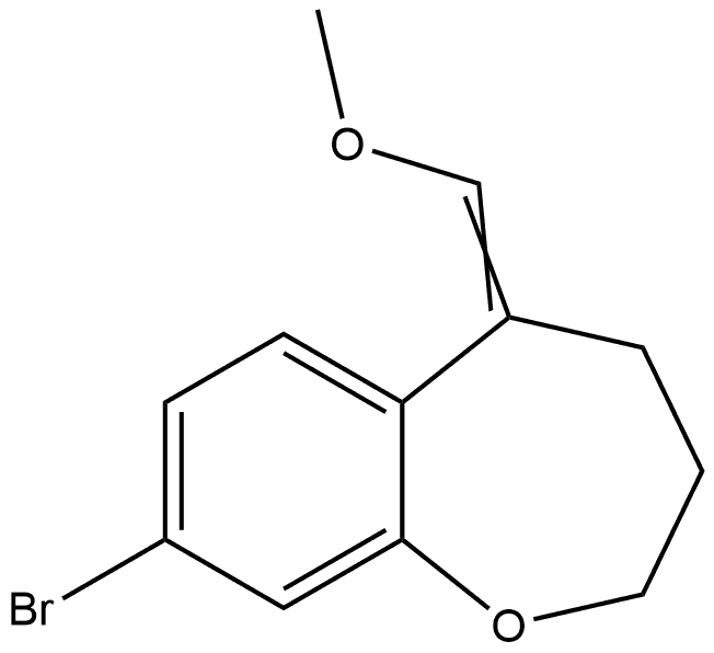 (Z)-8-bromo-5-(methoxymethylene)-2,3,4,5-tetrahydrobenzo[b]oxepine 结构式