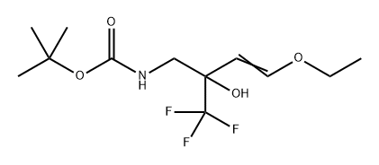 (4-乙氧基-2-羟基-2-(三氟甲基)丁-3-烯-1-基)氨基甲酸叔丁酯, 328029-05-6, 结构式