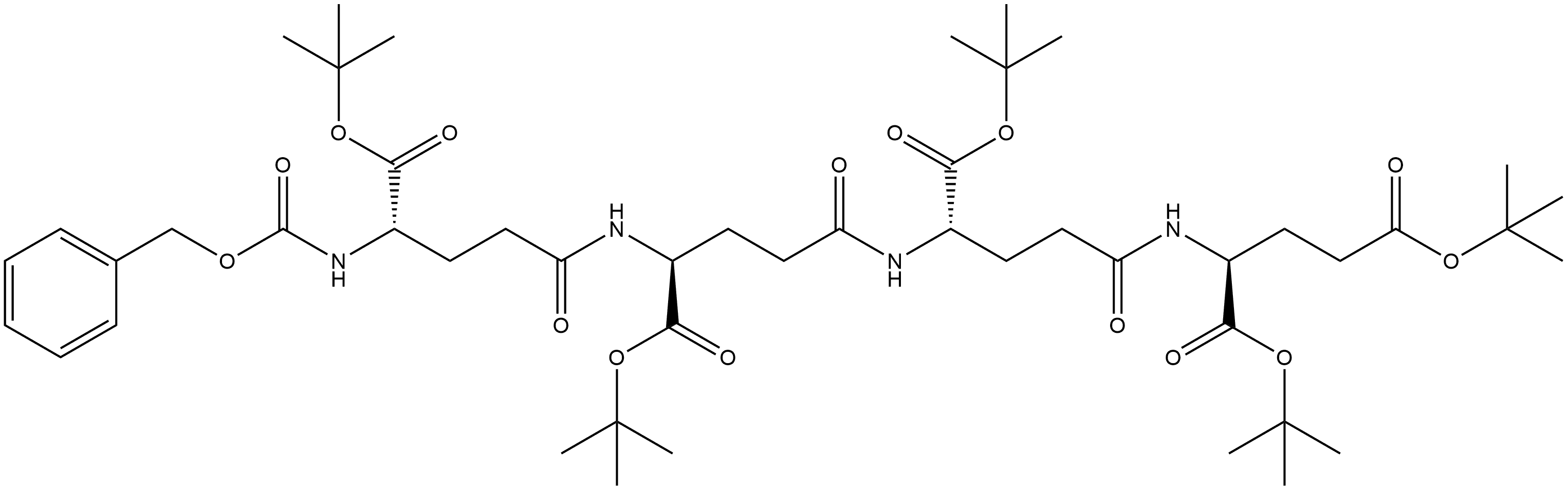 Z-谷氨酸4-OTBU5 结构式