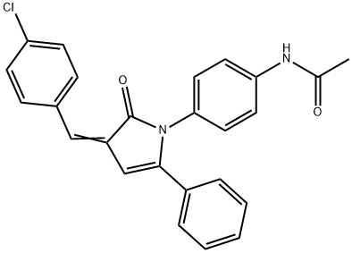 Acetamide, N-[4-[3-[(4-chlorophenyl)methylene]-2,3-dihydro-2-oxo-5-phenyl-1H-pyrrol-1-yl]phenyl]- Structure