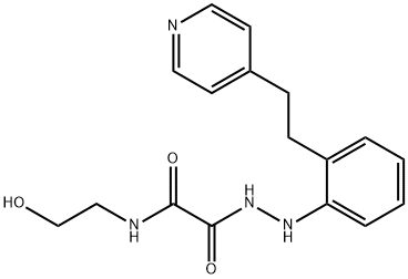 2-[(2-羟乙基)氨基]-2-氧代-2-乙酸,2-[2-[2-(4-吡啶基)乙基]苯基]肼 结构式